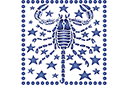 Zodiakki sapluunat - Horoskooppimerki Skorpioni (Art Nouveau)