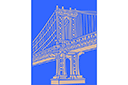 Sablonit maamerkkejä ja rakennuksia - Manhattan silta