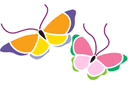 Schabloner med fjärilar - Två Fjärilar 2