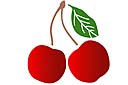 Stenciler frukter - Cherry 2