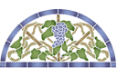 Mosaiikki sabluunat - viinirypäleikkuna