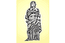 Schabloner staden Efesos - Kvinna staty