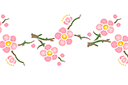 Puutarha sapluunat - Sakura-tapettiboordi 101