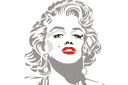 Schabloner de konstnärerna och celebriteter - Marilyn Monroe