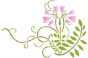 Sabluunat kukkien piirtämiseen - kukkakuvio 05
