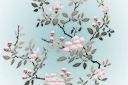 Stenciler olika motiv blommor - Blommande magnolia