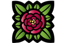Sabluunat kukkien piirtämiseen - Jugend ruusu 762