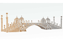 Schabloner på världsberömda arkitekturteman - Stor kinesisk bro