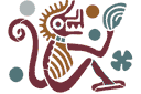 Stenciler Inca, Maya och aztekiska symboler - Inca Monkey
