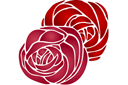 Stenciler olika motiv blommor - Två Roses