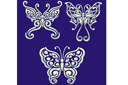 Schabloner med fjärilar - Fjärilstatuering 01