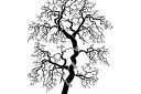 Väggschabloner med träderna - Träd i gotisk stil 3