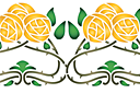 Ruusut sablonit - Jugend keltainen ruusut B