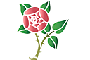 Rosorschabloner - Grenar av rosor i en primitiv stil A