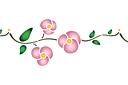 Ruusut sablonit - Villiruusu (primitiivinen tyyli) B