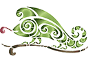 Schabloner Abstraktioner och geometriska illusioner - Konstigt kameleont