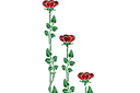 Stenciler olika motiv blommor - Tre Rosor