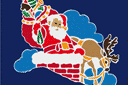 Julen och Nyår - Santa på skorsten