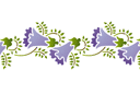 Kukkatapettiboordi - Venäläinen käsinkoristeltu harakankello B