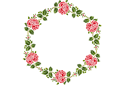 Sapluunat pyöreillä koristeilla - Venäläinen käsinkoristeltu ruusu 11c