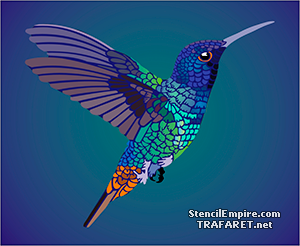Kolibri lennossa (Eläinten maalaussapluunoita)