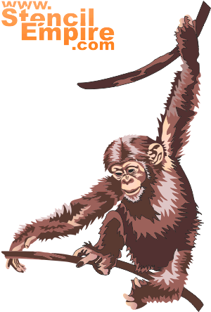 nuori simpanssi (Eläinten maalaussapluunoita)