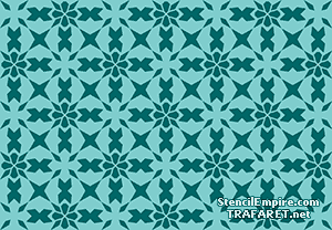 Marockanskt mosaik 09 (Schabloner för tapetmålning)
