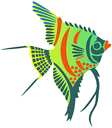 Angel fisk två (Marinschabloner)
