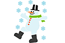 Vinterschabloner - Walking Snowman