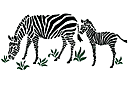 Grossist av djur bilder schabloner - Zebras. Set om  4 st.