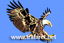 Ritmallar schabloner djur - Bald Eagle