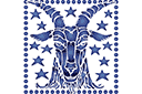 Zodiakki sapluunat - Horoskooppimerki Kauris (Art Nouveau)
