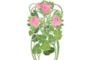Ruusut sablonit - pensasruusu
