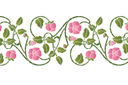Ruusut sablonit - villiruusuboordinauha