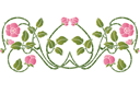 Ruusut sablonit - Villiruusu, motiivi