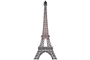 Schabloner på världsberömda arkitekturteman - Eiffeltornet