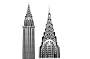 Schabloner på världsberömda arkitekturteman - Chrysler skyskrapa