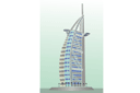 Schabloner på världsberömda arkitekturteman - Burj Al Arab
