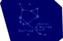 Sablonit avaruuskohtauksia - tähtikuviot Jousimies ja Etelän kruunu