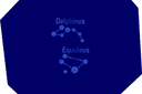 Sablonit avaruuskohtauksia - tähtikuviot Delfiini ja Pieni hevonen