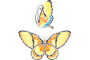 Perhoset ja sudenkorennot sapluunat - perhonen ja profiili