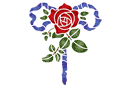Ruusut sablonit - ruusu ja nauha