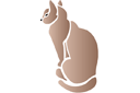 Eläinten maalaussapluunoita - harmaa kissa