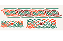 Etniska bårder med färdiga schabloner - Celtic Bårds