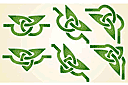 Schabloner i keltisk stil - Ställ trefoils