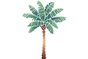 Elävä metsä sablonit - palmu