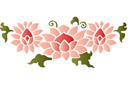 Itämaisilla kuvioilla sabloonat - kiinalainen kukka 3
