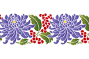 Бордюры с растениями - Хризантемы и ягоды