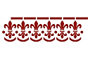 Klassikko ornamenttien tapettiboordi - Ranskalainen heraldinen lilia
