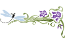 Vinkelschabloner - Iris och Dragonfly